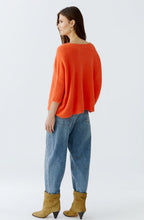 Blood Orange Poncho Shape Pullover