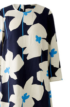 Blue and Stone Floral Shift Dress