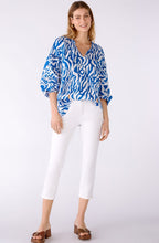 Blue and White Cotton Voile Tunic