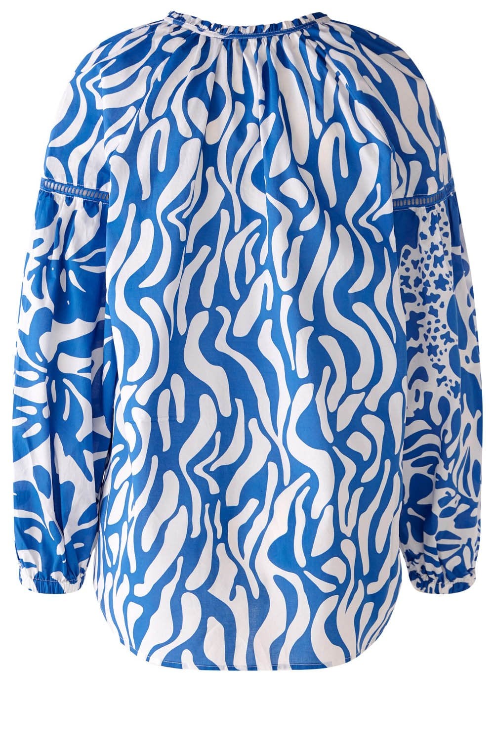 Blue and White Cotton Voile Tunic