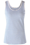 Blue and White Jersey Vest Top