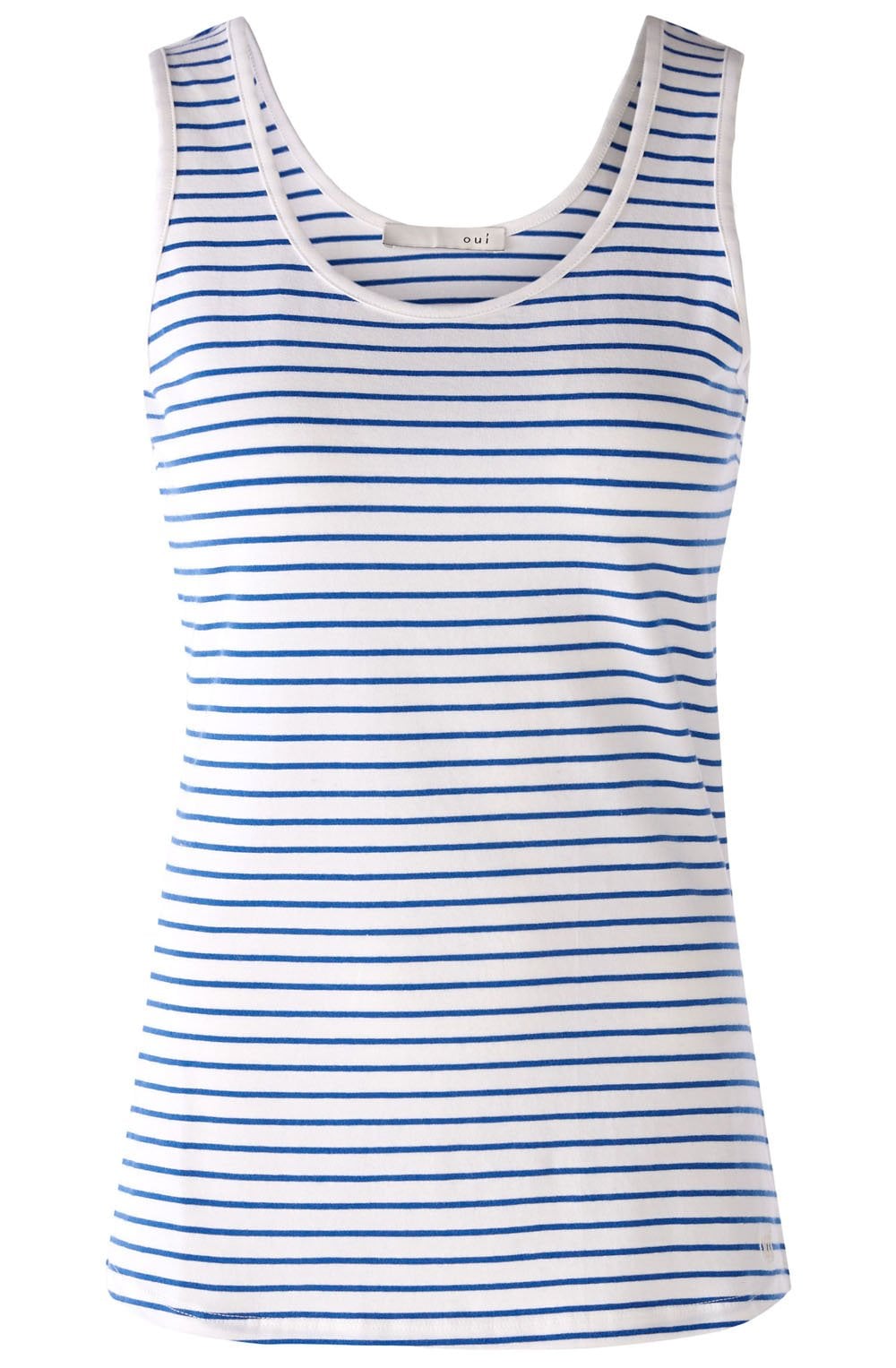 Blue and White Jersey Vest Top