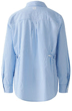 Blue and White Striped Oversized Shirt