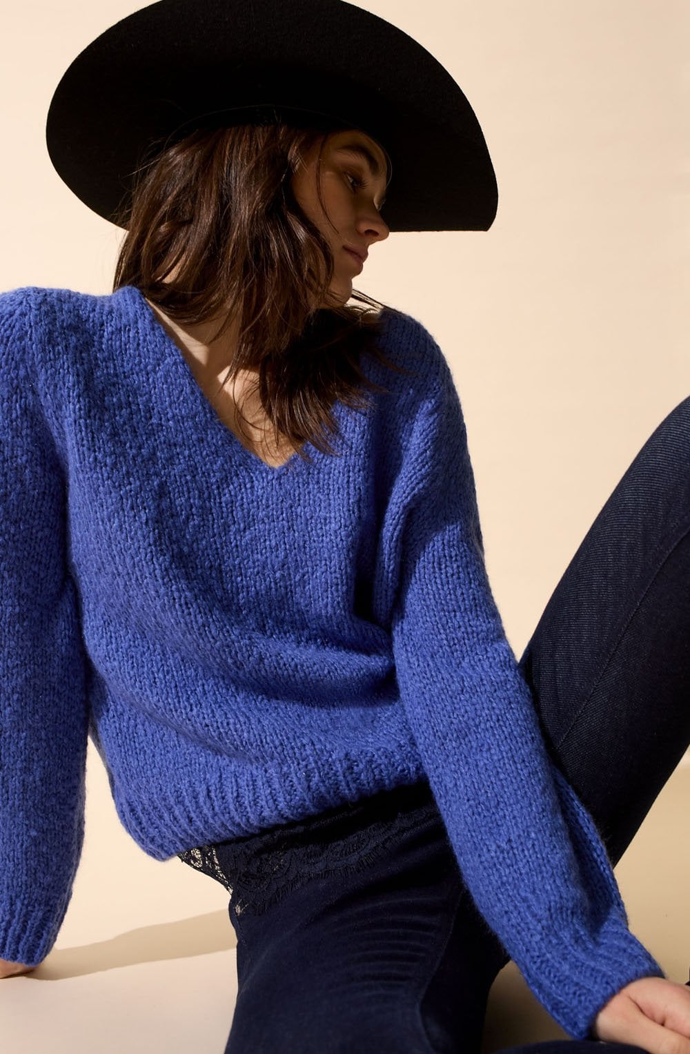 Blue Angel Yarn V Neck Pullover