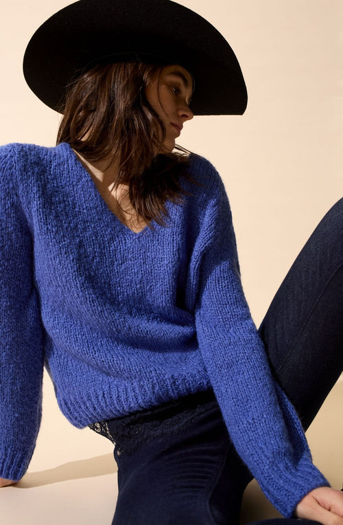 Blue Angel Yarn V Neck Pullover
