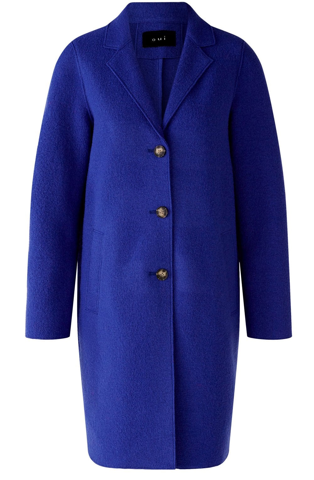 Blue Boiled Wool Coat