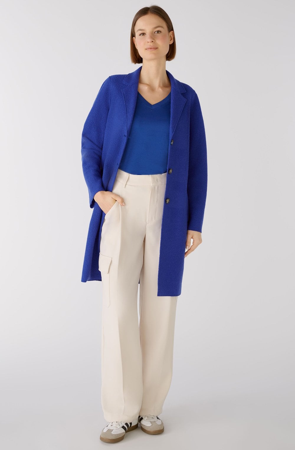 Blue Boiled Wool Coat