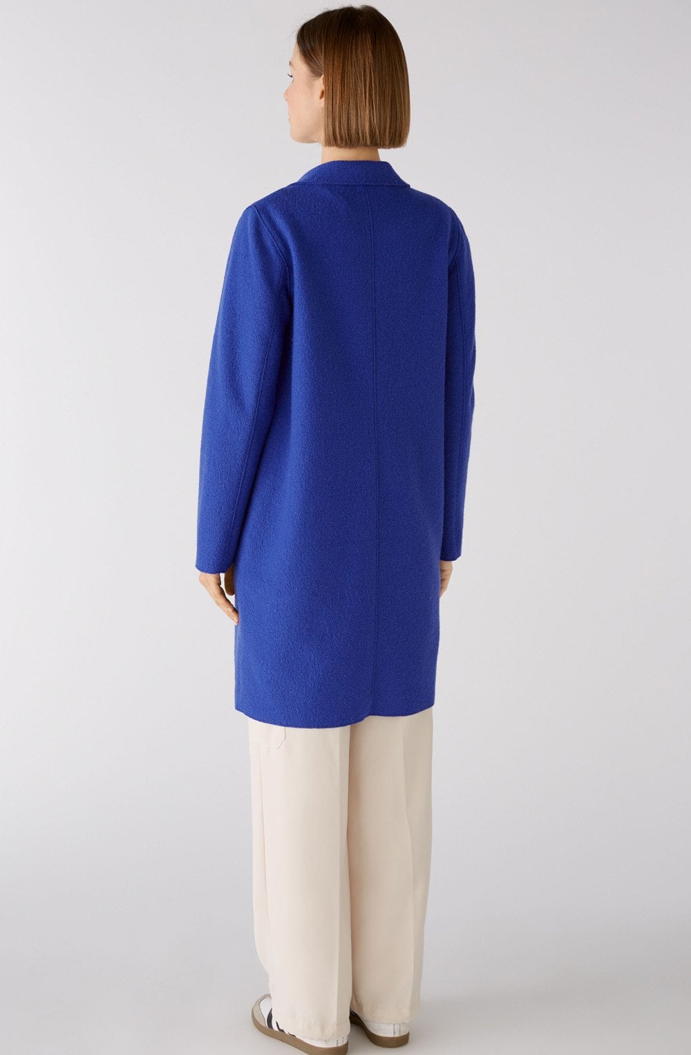 Blue Boiled Wool Coat