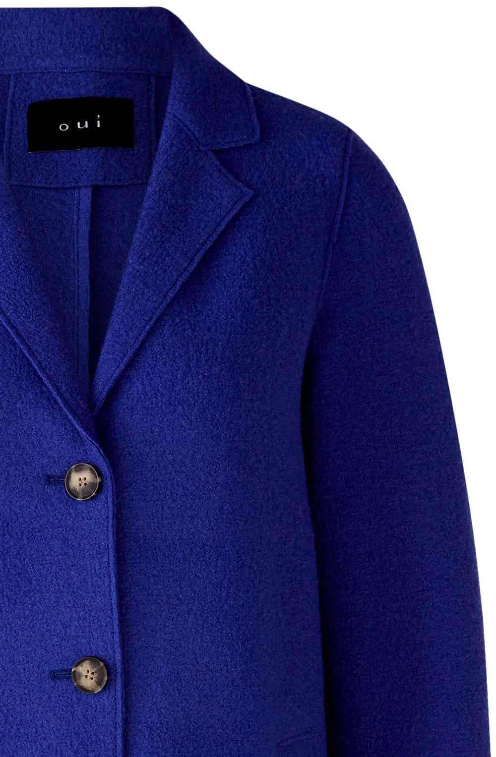 Blue Boiled Wool Coat