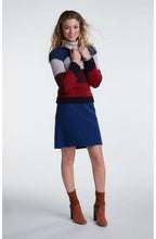 Blue Boiled Wool Skirt