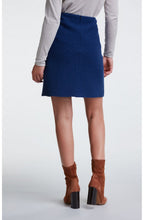 Blue Boiled Wool Skirt