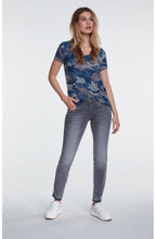 Blue Camouflage Print T Shirt