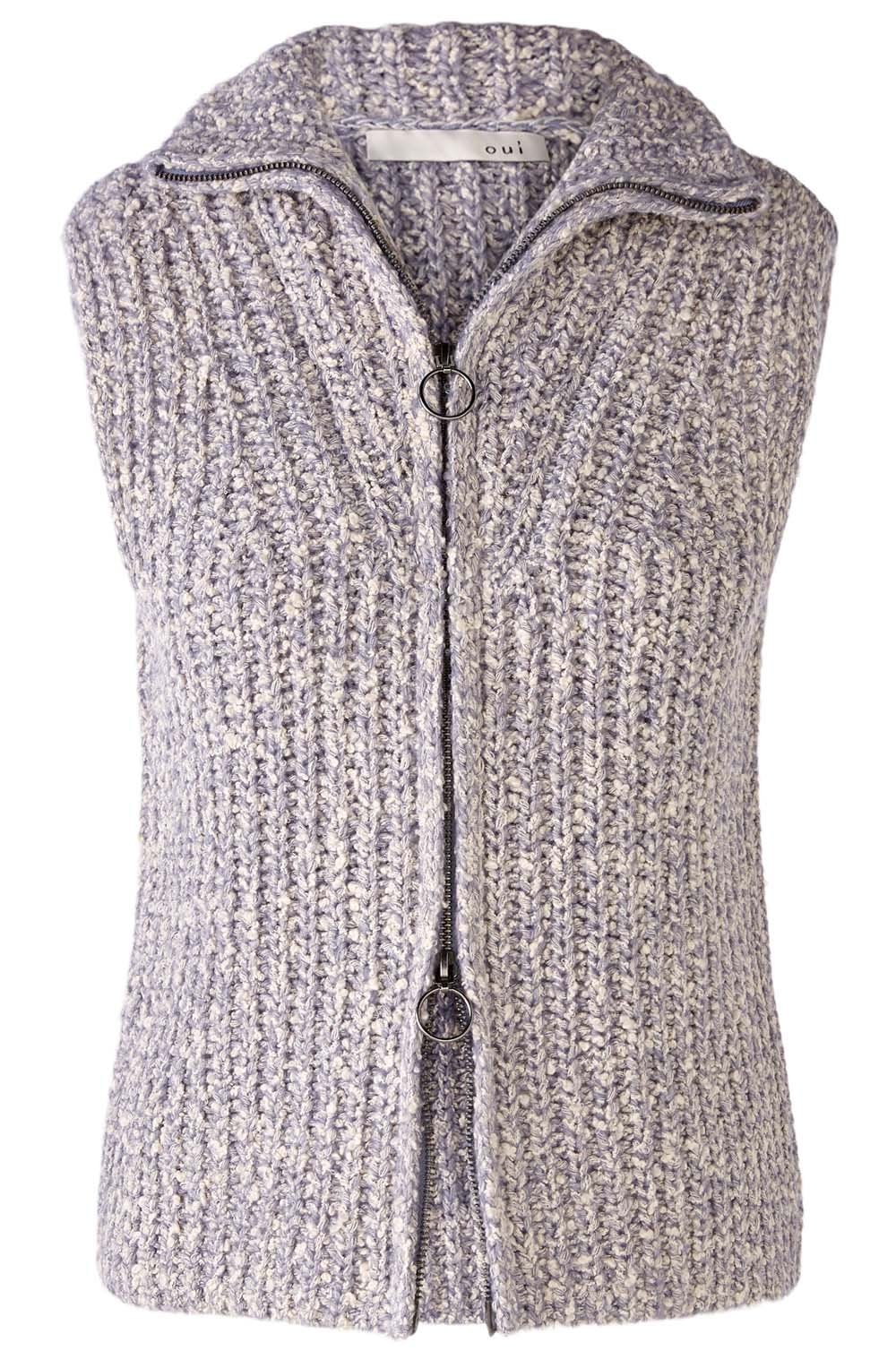 Blue Chunky Knit Vest