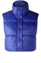 Blue Cropped Puffer Gilet