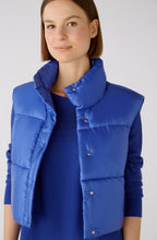 Blue Cropped Puffer Gilet