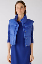 Blue Cropped Puffer Gilet