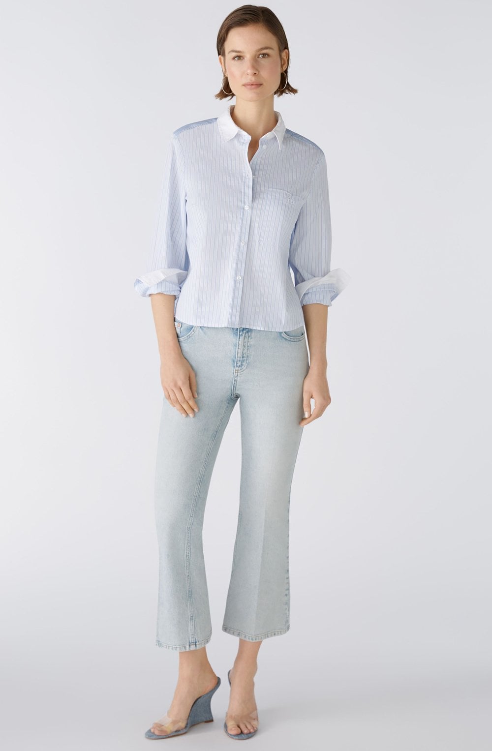 Blue Denim Cropped Easy Kick Jeans