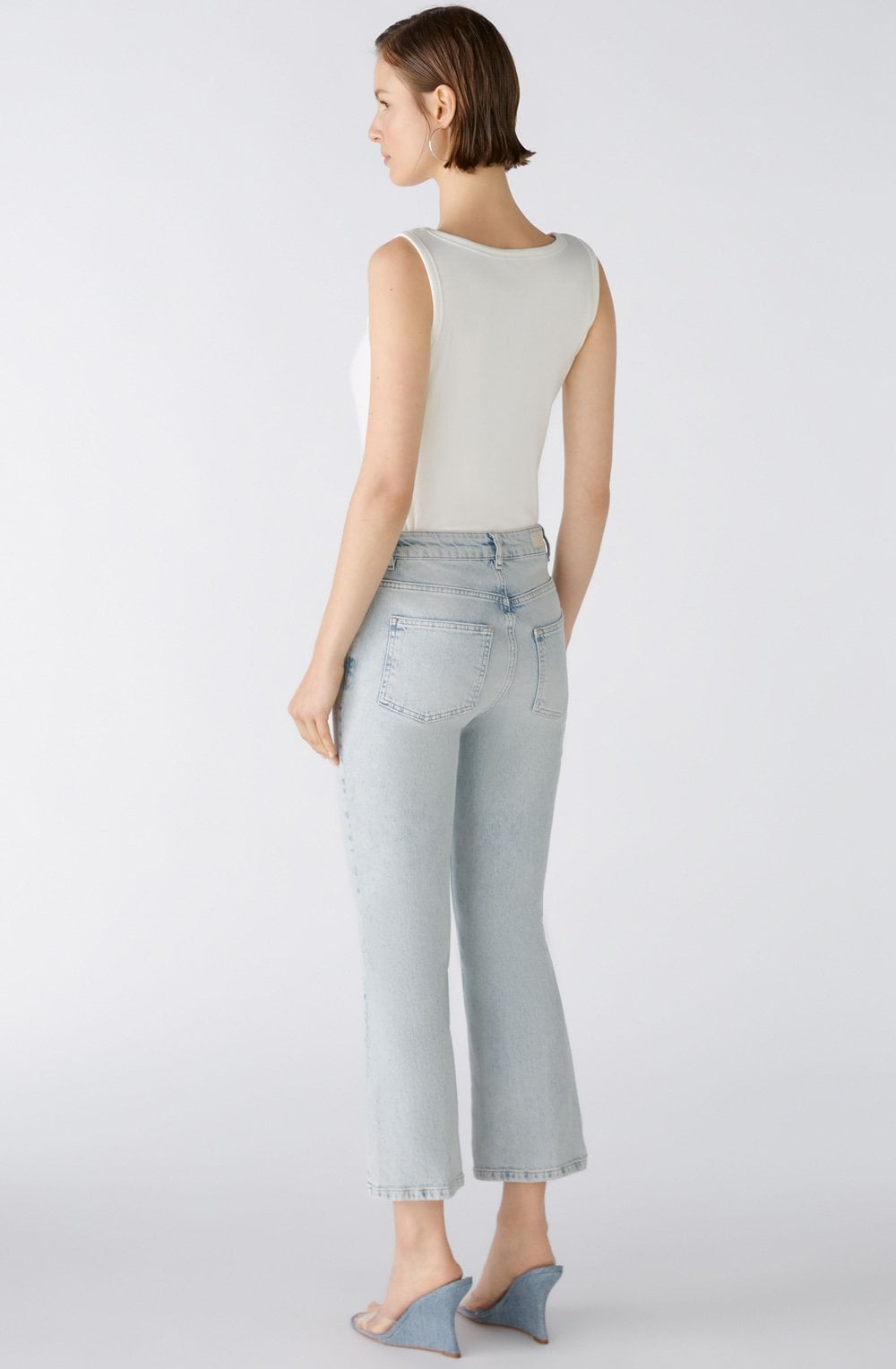 Blue Denim Cropped Easy Kick Jeans