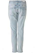 Blue Denim Cropped Girlfriend Jeans