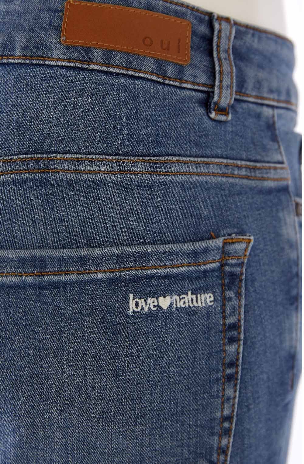 Blue Denim Flared Jeans