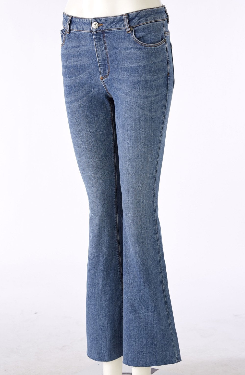 Blue Denim Flared Jeans