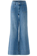 Blue Denim High Waist Wide Leg Jeans