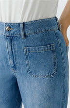 Blue Denim High Waist Wide Leg Jeans