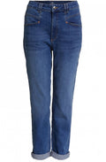 Blue Denim Relaxed Tapered Fit Jeans