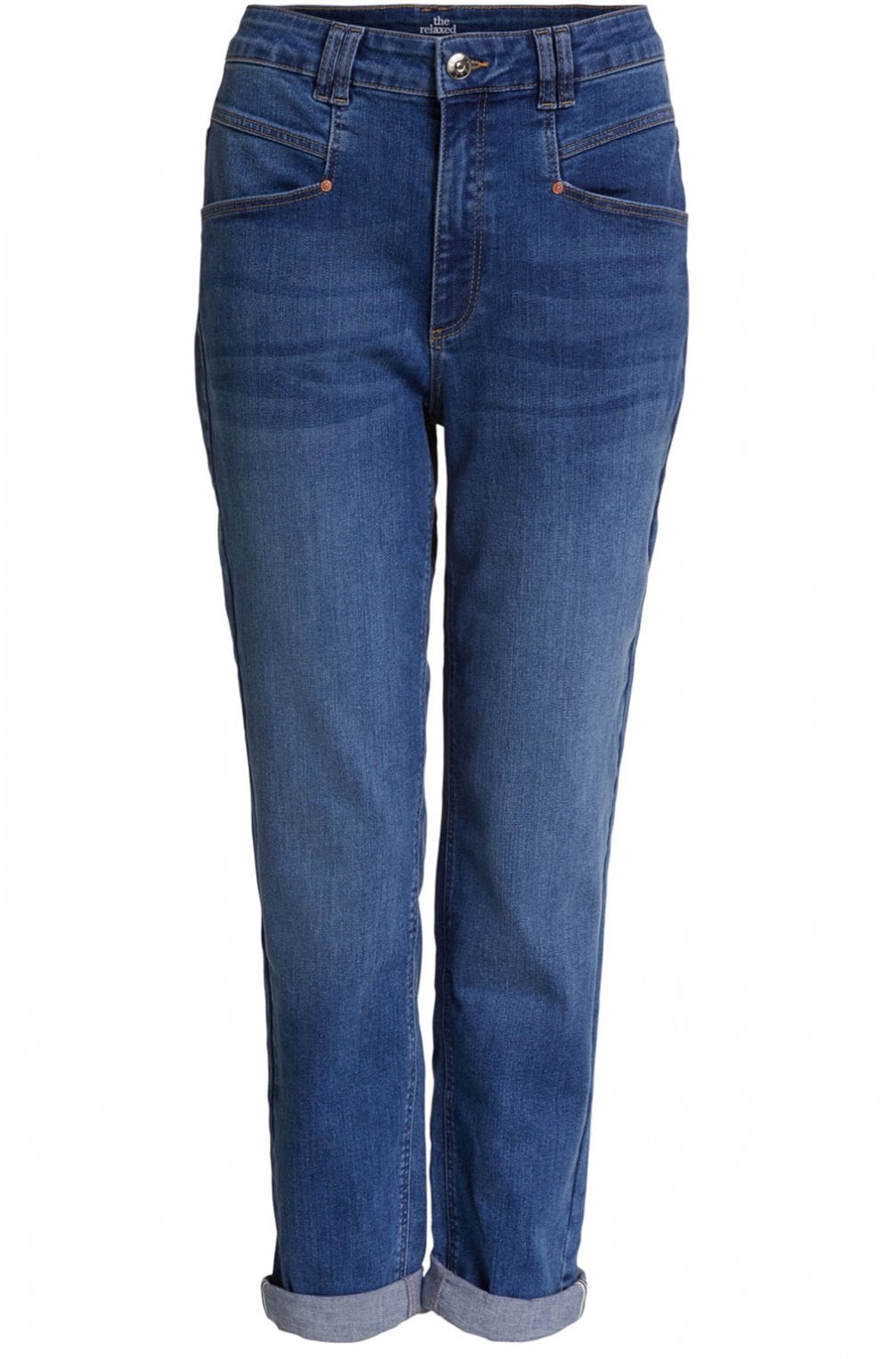 Blue Denim Relaxed Tapered Fit Jeans