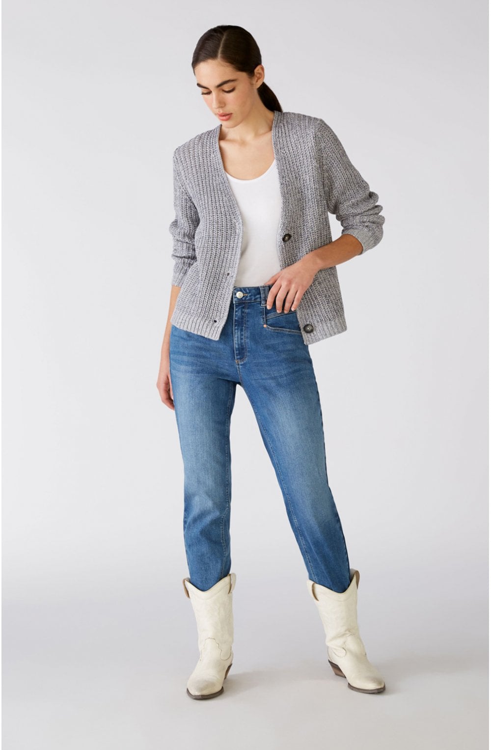 Blue Denim Relaxed Tapered Fit Jeans