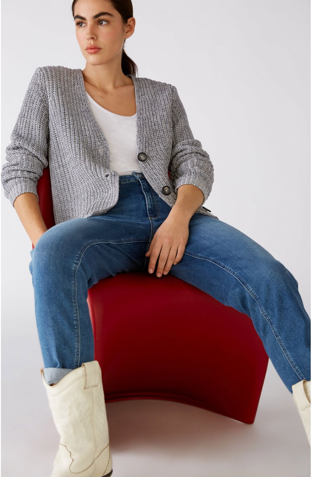 Blue Denim Relaxed Tapered Fit Jeans