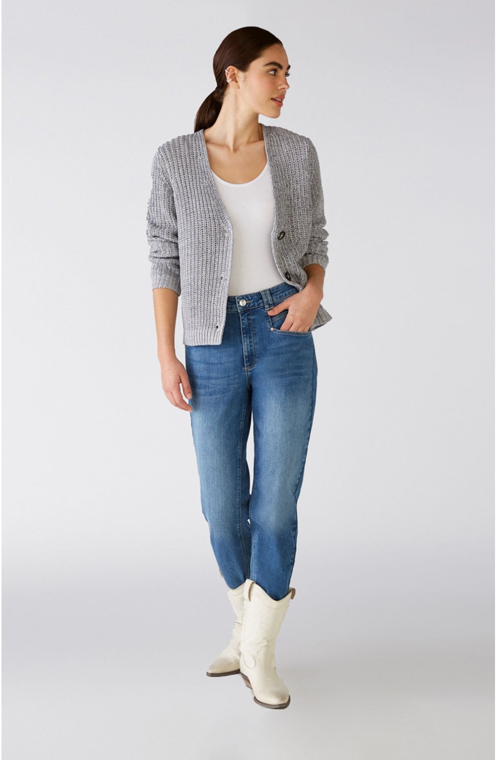 Blue Denim Relaxed Tapered Fit Jeans
