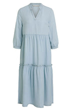Blue Denim Tiered Dress