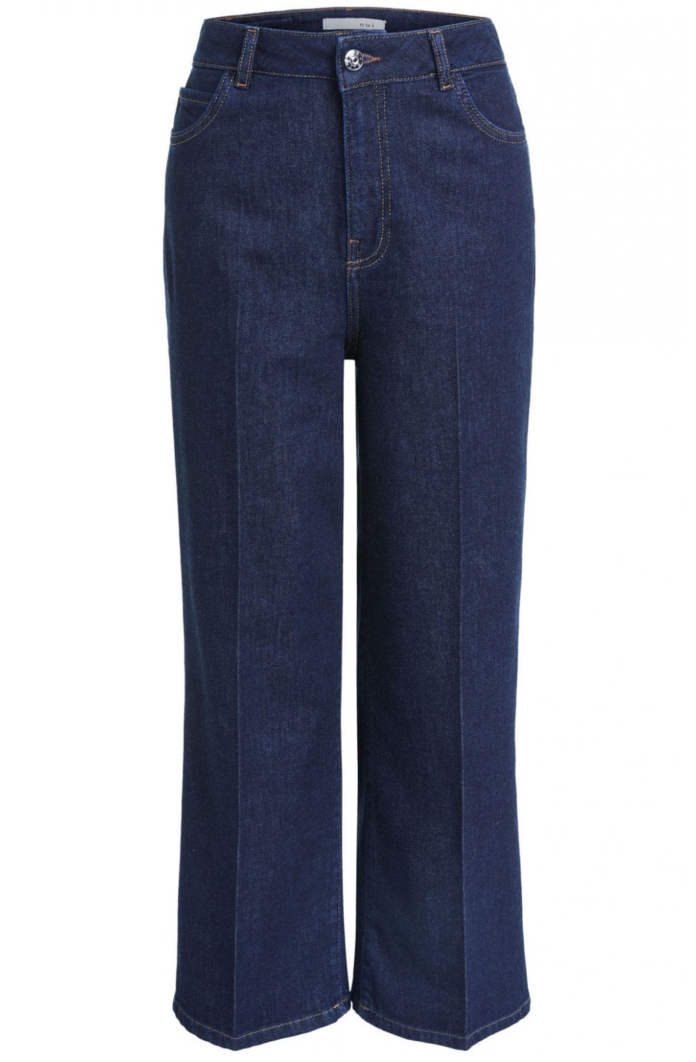 Blue Denim Wide Leg Culottes