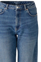 Blue Denim Wide Leg Unfinished Hem Jeans