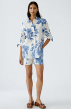 Blue Floral Longline Shirt