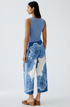Blue Floral Silk Jersey Culottes