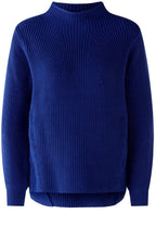 Blue Geometric Knit Jumper
