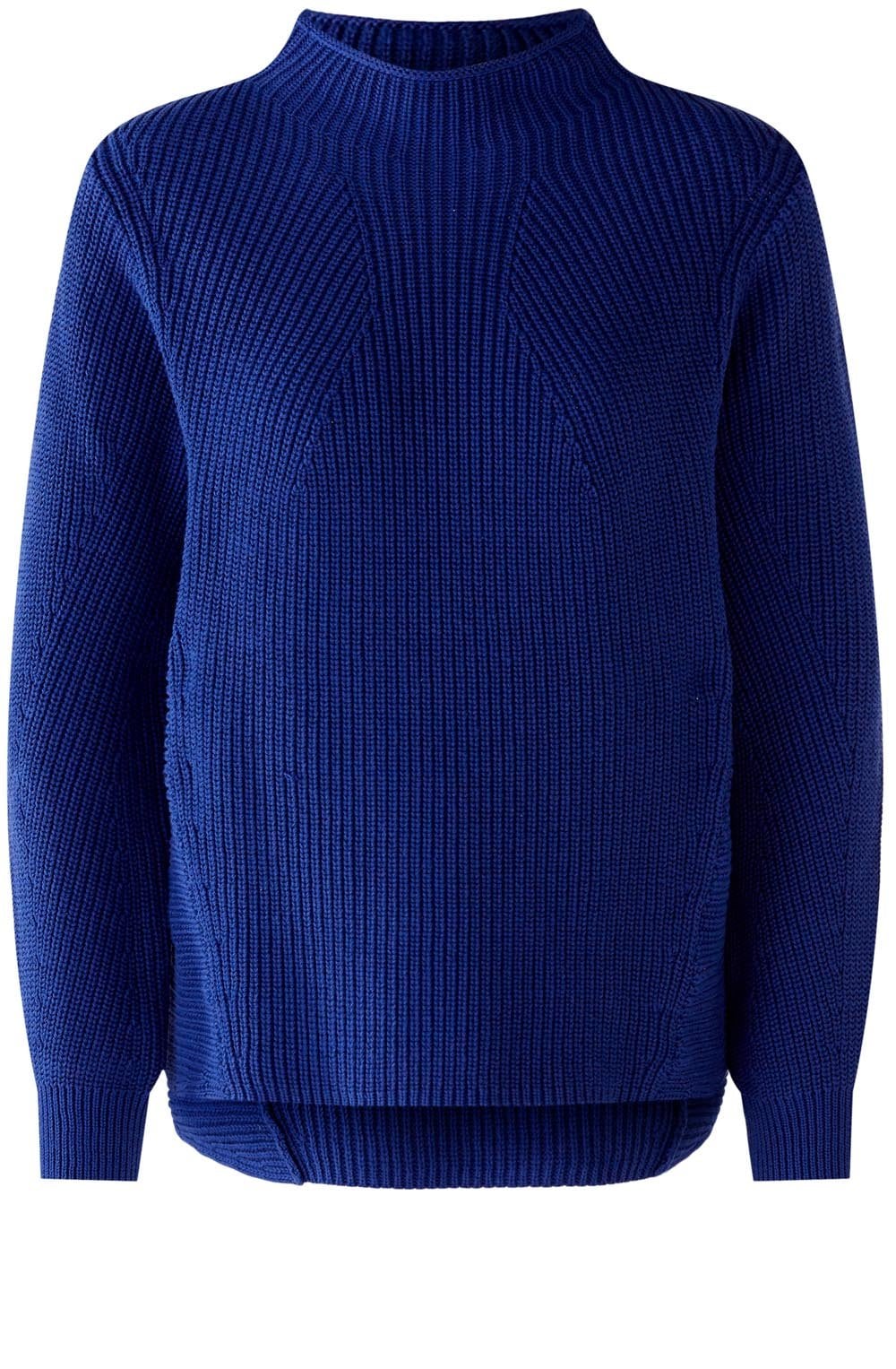 Blue Geometric Knit Jumper