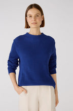 Blue Geometric Knit Jumper