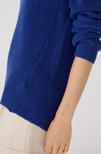 Blue Geometric Knit Jumper