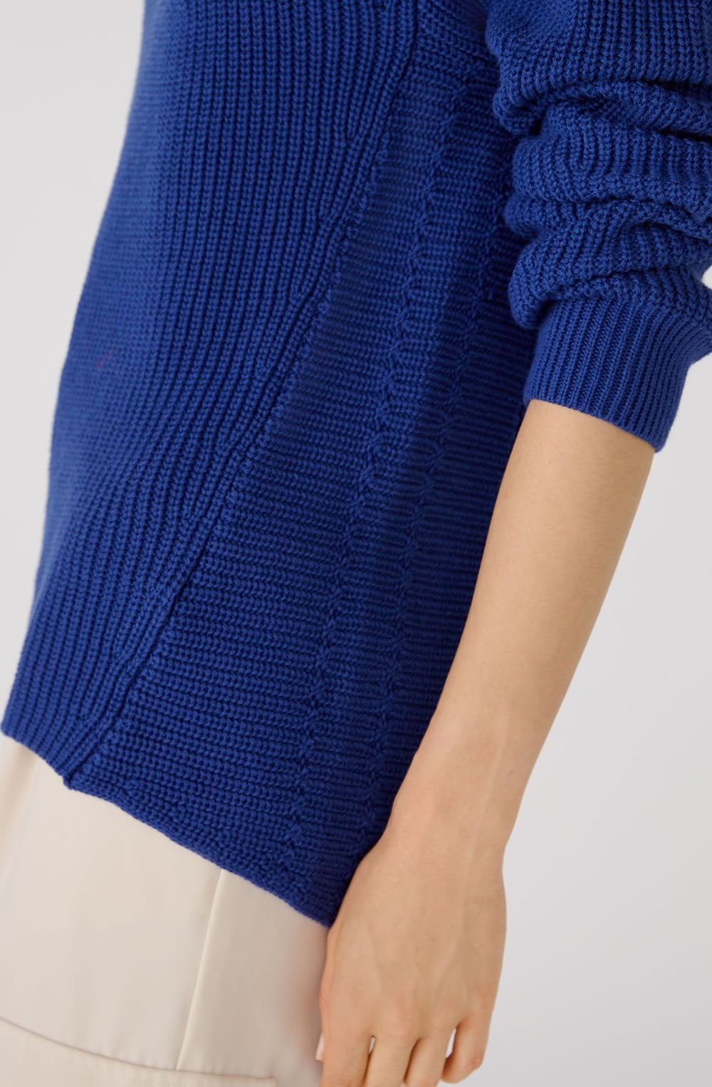 Blue Geometric Knit Jumper