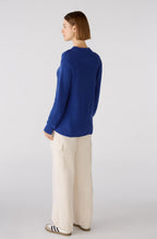 Blue Geometric Knit Jumper