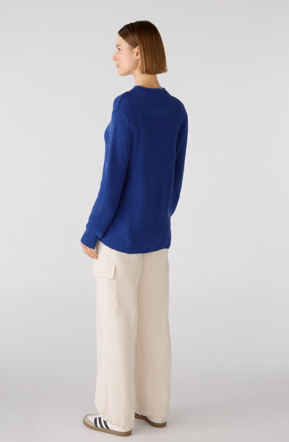 Blue Geometric Knit Jumper