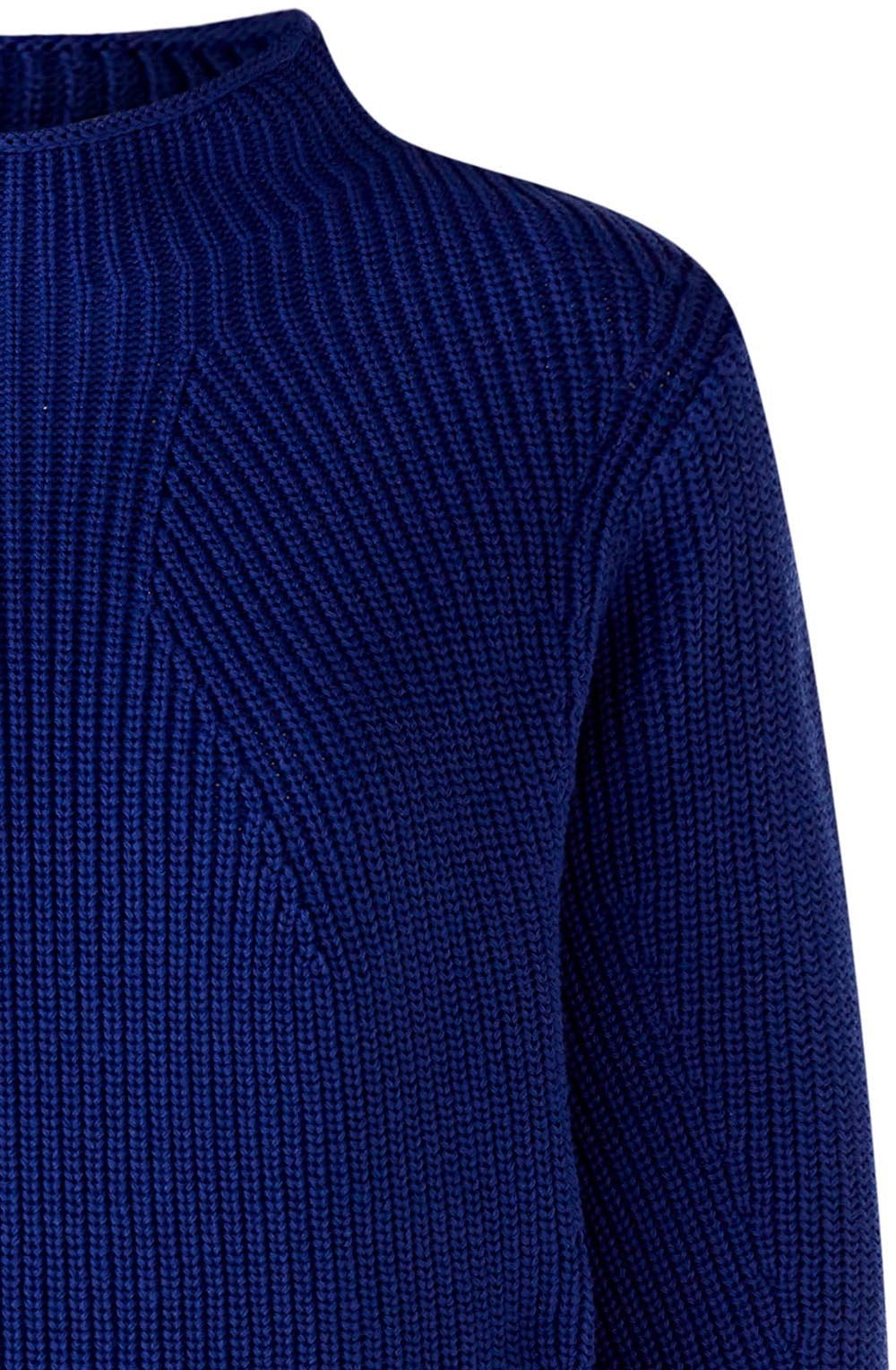 Blue Geometric Knit Jumper