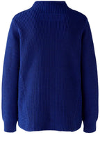 Blue Geometric Knit Jumper