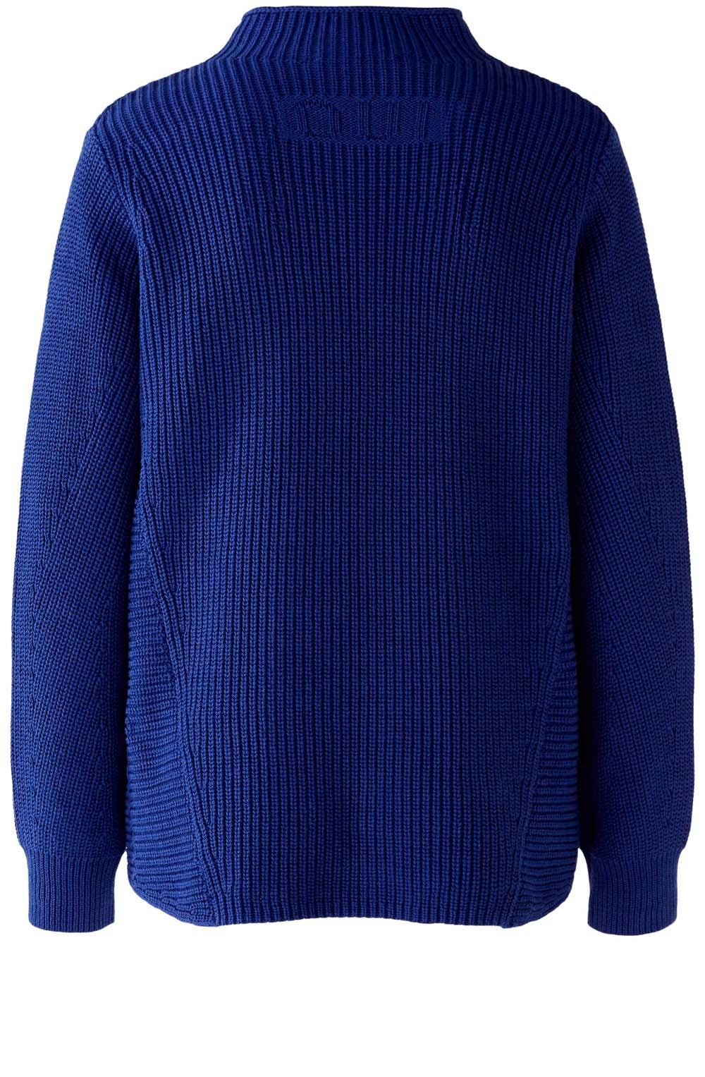 Blue Geometric Knit Jumper