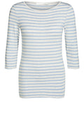 Blue & Grey Striped Top