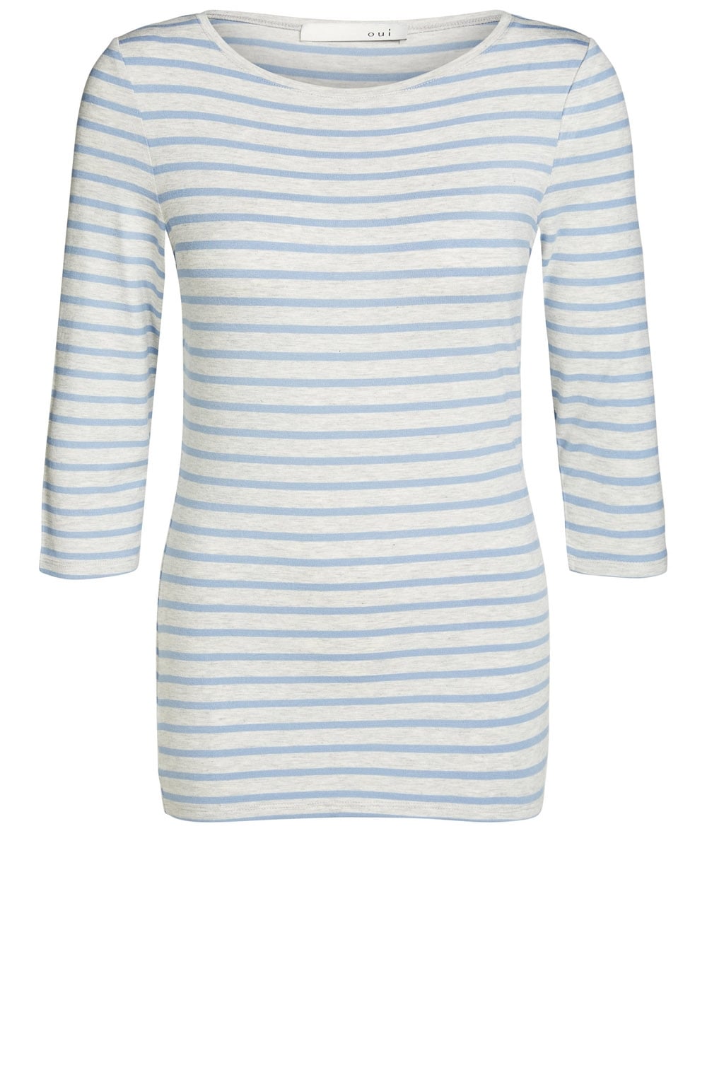 Blue & Grey Striped Top