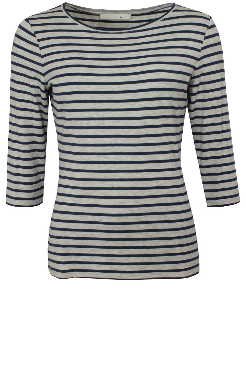 Blue & Grey Striped Top